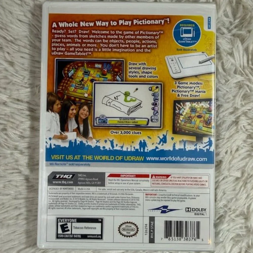 Wii UDraw Game Table +UDraw Studio + Wii UDraw Pictionary Set
